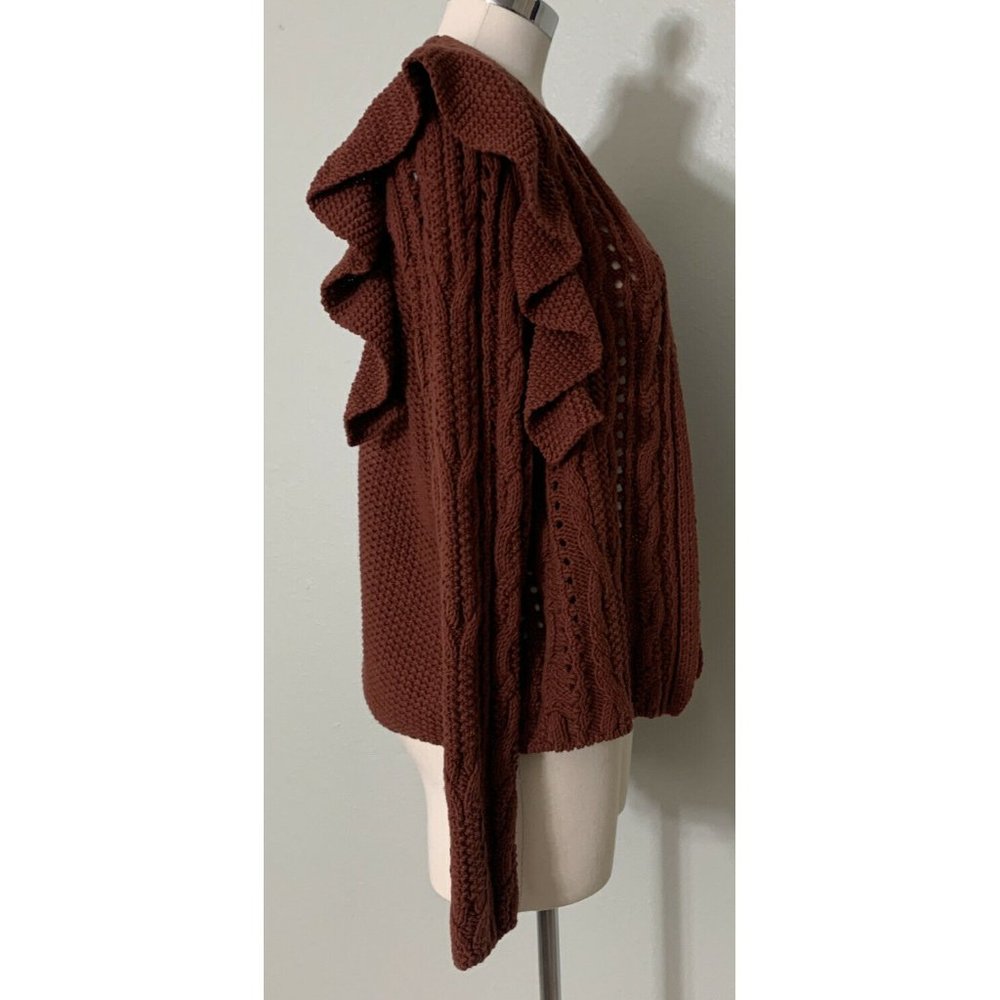 Universal Thread Open Front Ruffle Cardigan Size M - image 6
